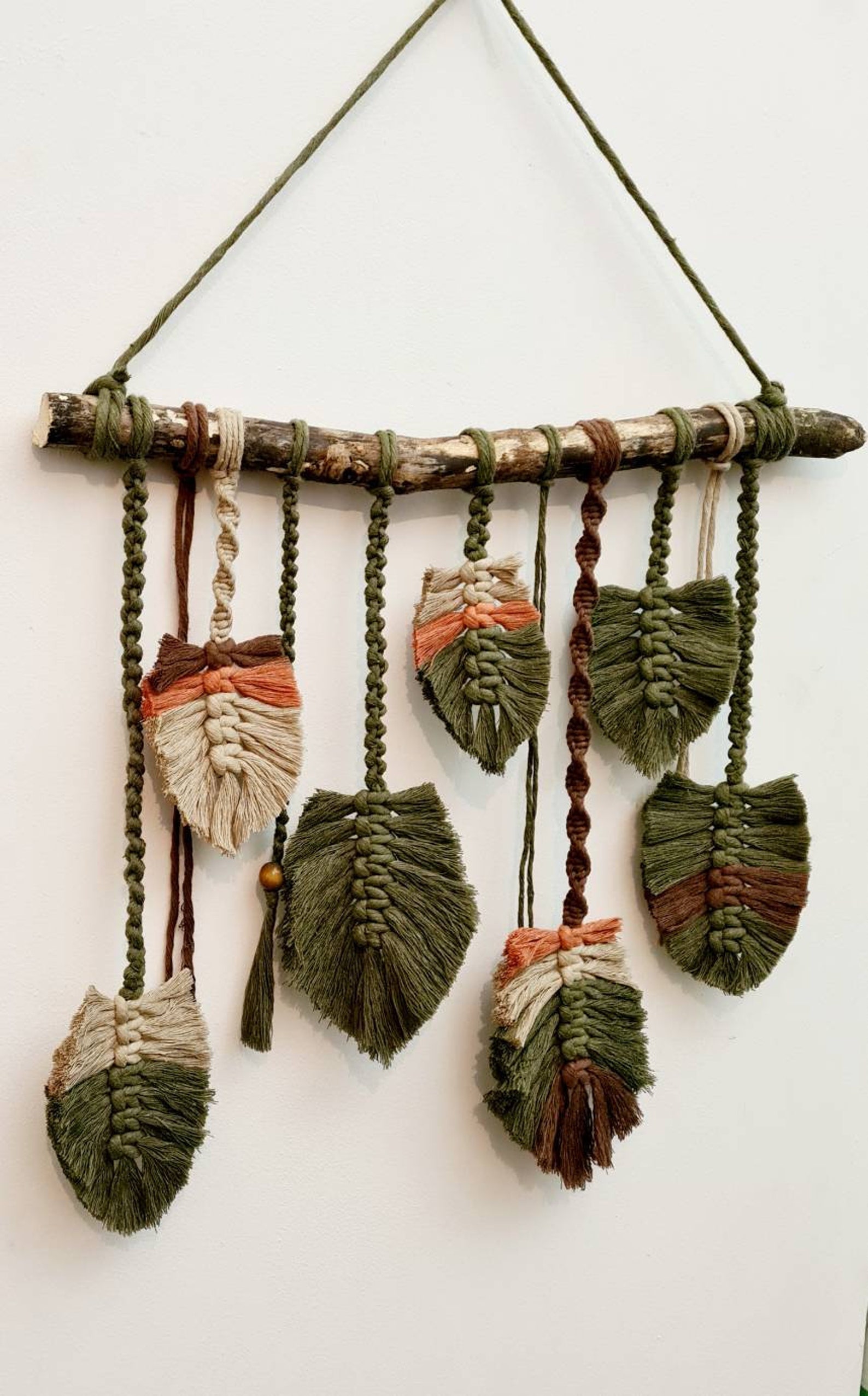 Macrame Leaf Wall hanging Macrame leaves Macrame Wall Etsy
