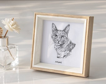 Personalized Pet Drawing, Sketch from Photo, Custom Dog Cat Portrait Hand Drawn, Art Commission, Animal Lover Gift, Pet Memorial