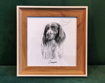 Dibujo de retrato de mascota/Dibujo de mascota a lápiz/Retrato personalizado/Dibujo de perro pequeño/Boceto a partir de foto/Retrato de mascota personalizado/Arte por encargo