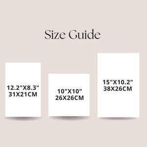 Pode incluir: Guia de tamanhos para impress&otilde;es com tr&ecirc;s tamanhos diferentes: 12,2" x 8,3" (31 x 21 cm), 10" x 10" (26 x 26 cm) e 15" x 10,2" (38 x 26 cm).