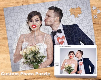 Rompecabezas fotográfico personalizado: Regalo personalizado para bodas y cumpleaños.