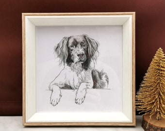 Croquis personnalisé d'animal de compagnie, dessin d'animal personnalisé, portrait de chien à partir d'une photo, illustration pour amoureux des chiens, cadeau commémoratif d'animal de compagnie, cadeau en cas de décès d'un animal de compagnie,