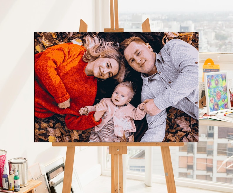 Kit de pintura por números personalizado, 24, 36 o 48 colores, kit para adultos, colorea por números personalizado, regalo de cumpleaños, Navidad o aniversario. imagen 3