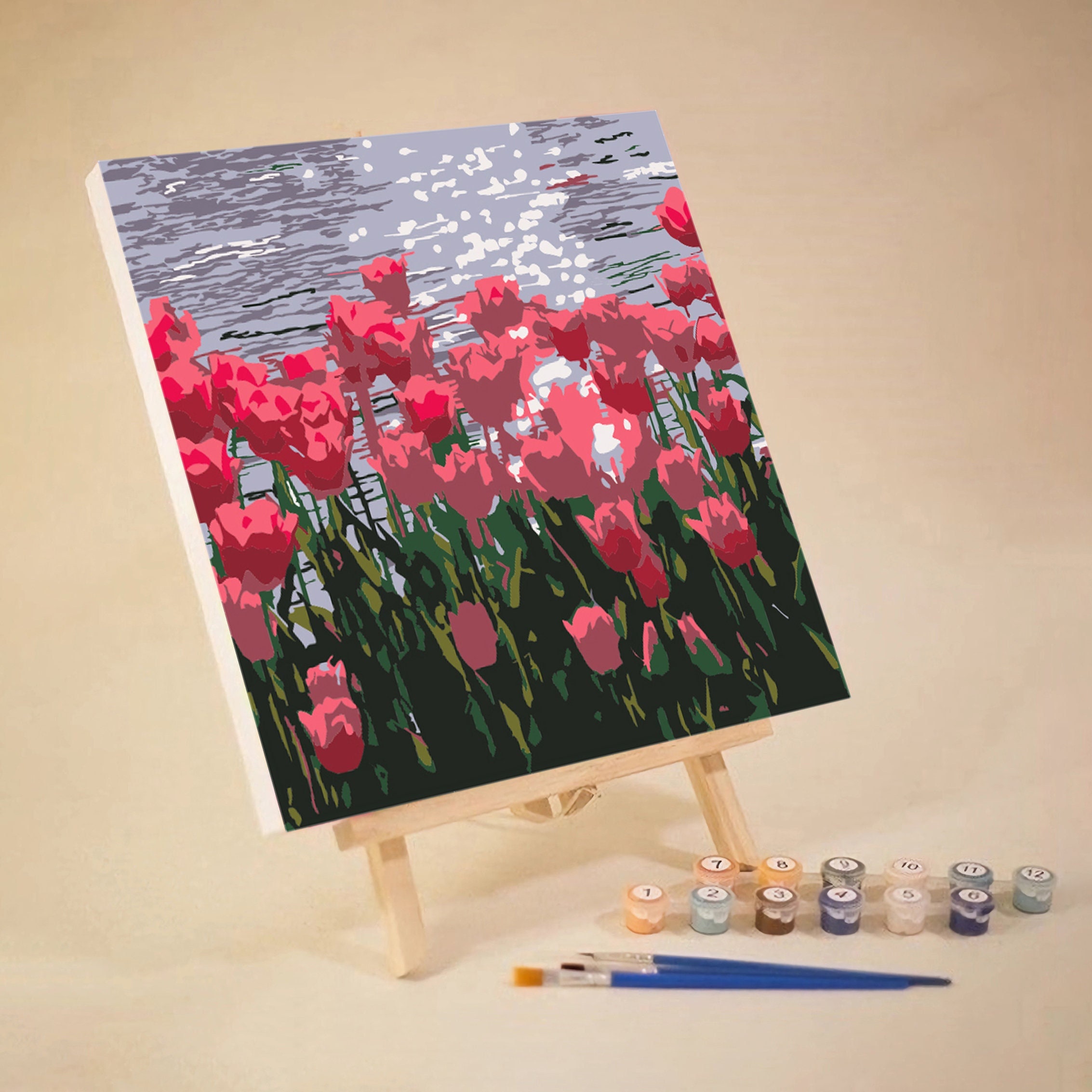 Kit Di Pittura Con I Numeri JATOK Per Adulti E Principianti, Fiori, Fai