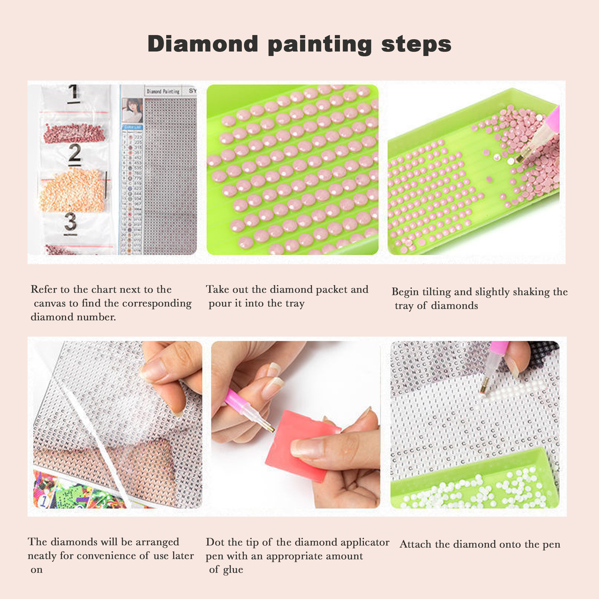 Acryl Tier Diamant Gemälde, Tischornament Set, Desktop Diamant Kunst Sets