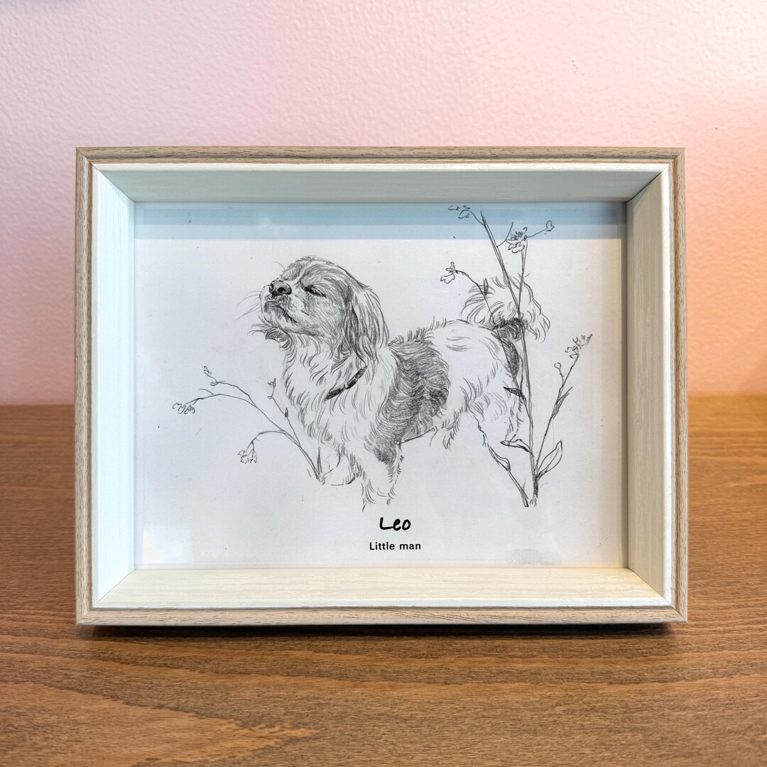 Custom Hand Drawn Pet Portrait Drawing From Photo, Pencil Dog Cat Art ...