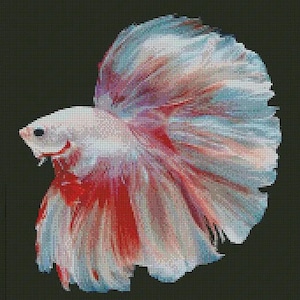Betta Fish Diamond Painting, 5D Diamond Painting Kit, Diamond Art, DIY Colorful Wall Art Home Decor, Gift for Women
