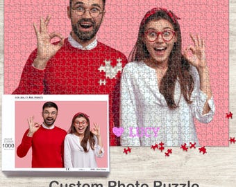Personalized Photo Puzzle, Custom Picture Puzzle, Jigsaw Puzzle, Personalized Gift, Customized Birthday Anniversary Christmas Gift for Him