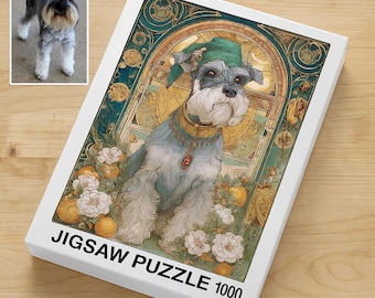 Aangepaste fotopuzzel hond: vintage cadeau huisdierportret