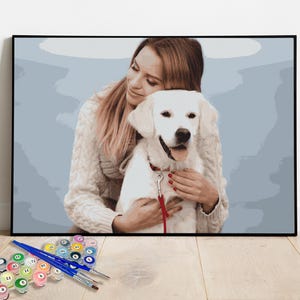 Kit de pintura por números personalizado, 24, 36 o 48 colores, kit para adultos, colorea por números personalizado, regalo de cumpleaños, Navidad o aniversario. imagen 4