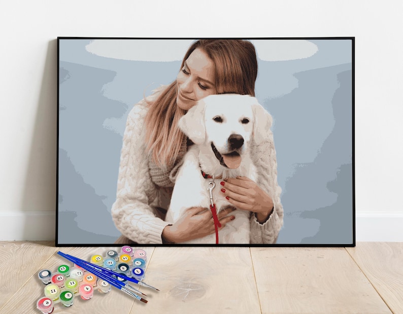Kit de pintura por números personalizado, 24, 36 o 48 colores, kit para adultos, colorea por números personalizado, regalo de cumpleaños, Navidad o aniversario. imagen 4