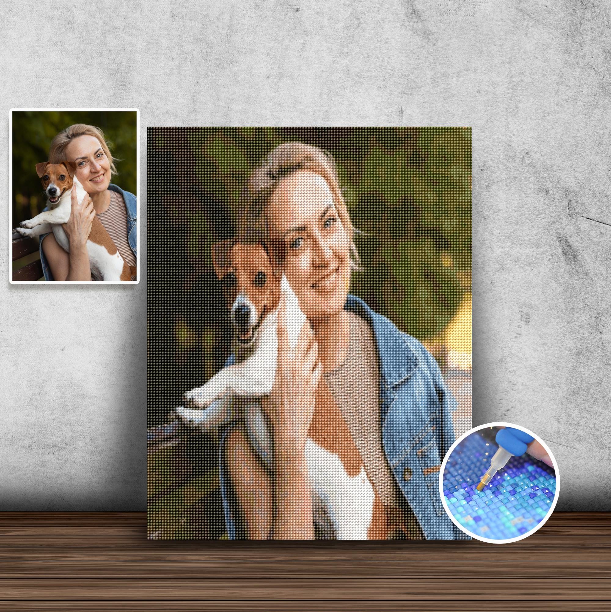 Diamond Painting Personnalisé – Photo En 5D, 30x40cm, Perceuse Ronde/carrée, Décoration Murale
