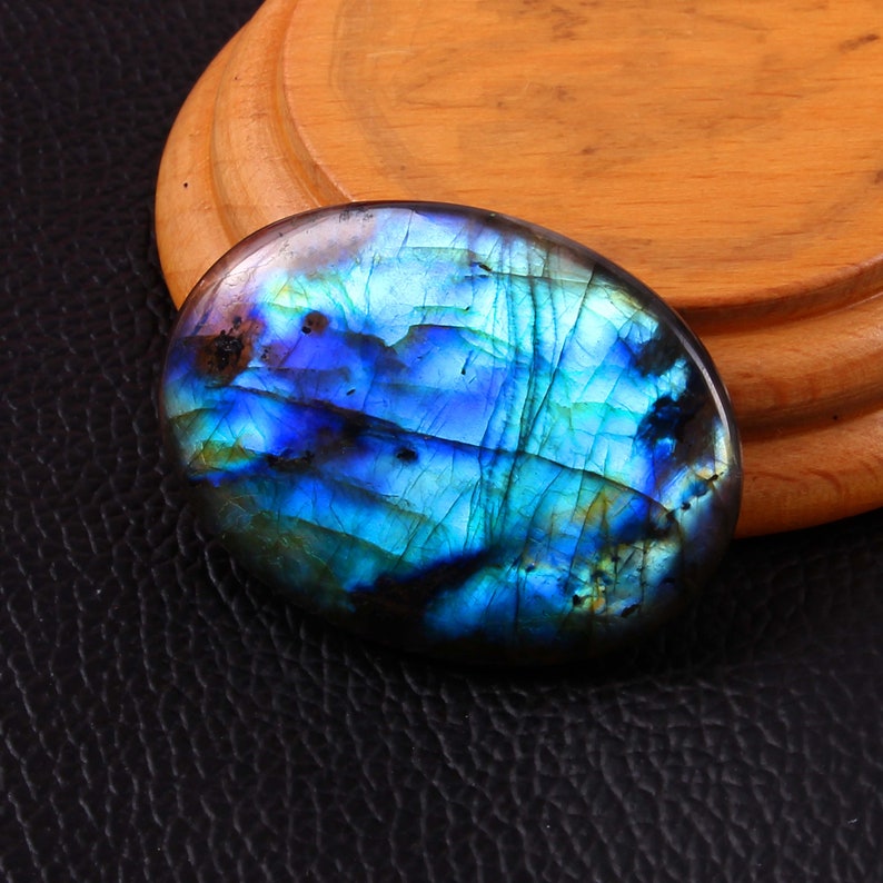 Labradorite Cabochon Natural Gemstone Loose Gemstone Blue Multi Labradorite Cabochon Gemstone 93.12 Carat Natural Labradorite