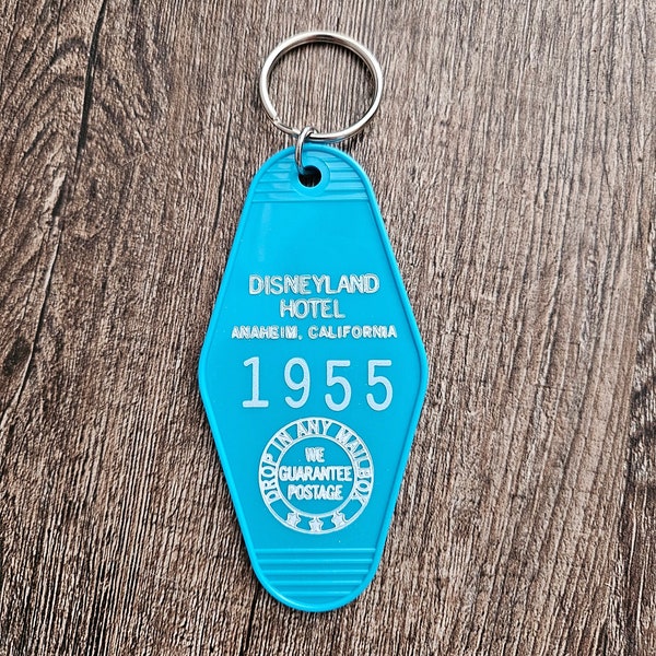 Porte-clés d'hôtel - chambre vintage inspirée d'un hôtel Disneyland 1955