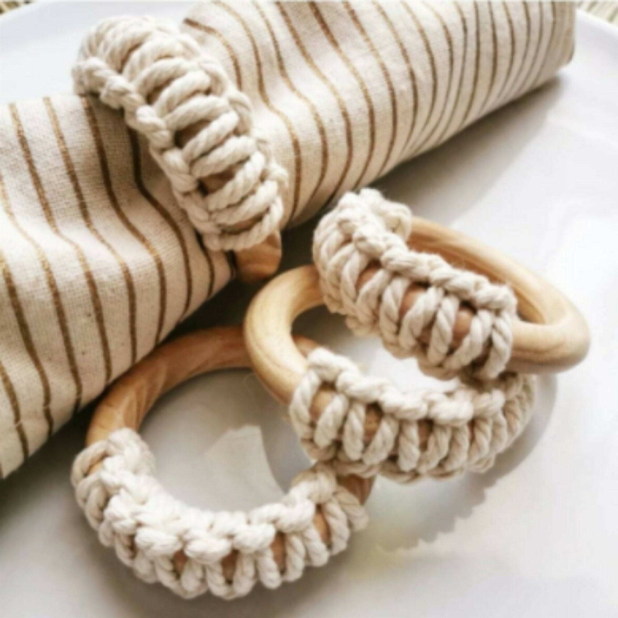 Runder Serviettenring / 6 Stück Makramee Serviettenhalter / Etsy