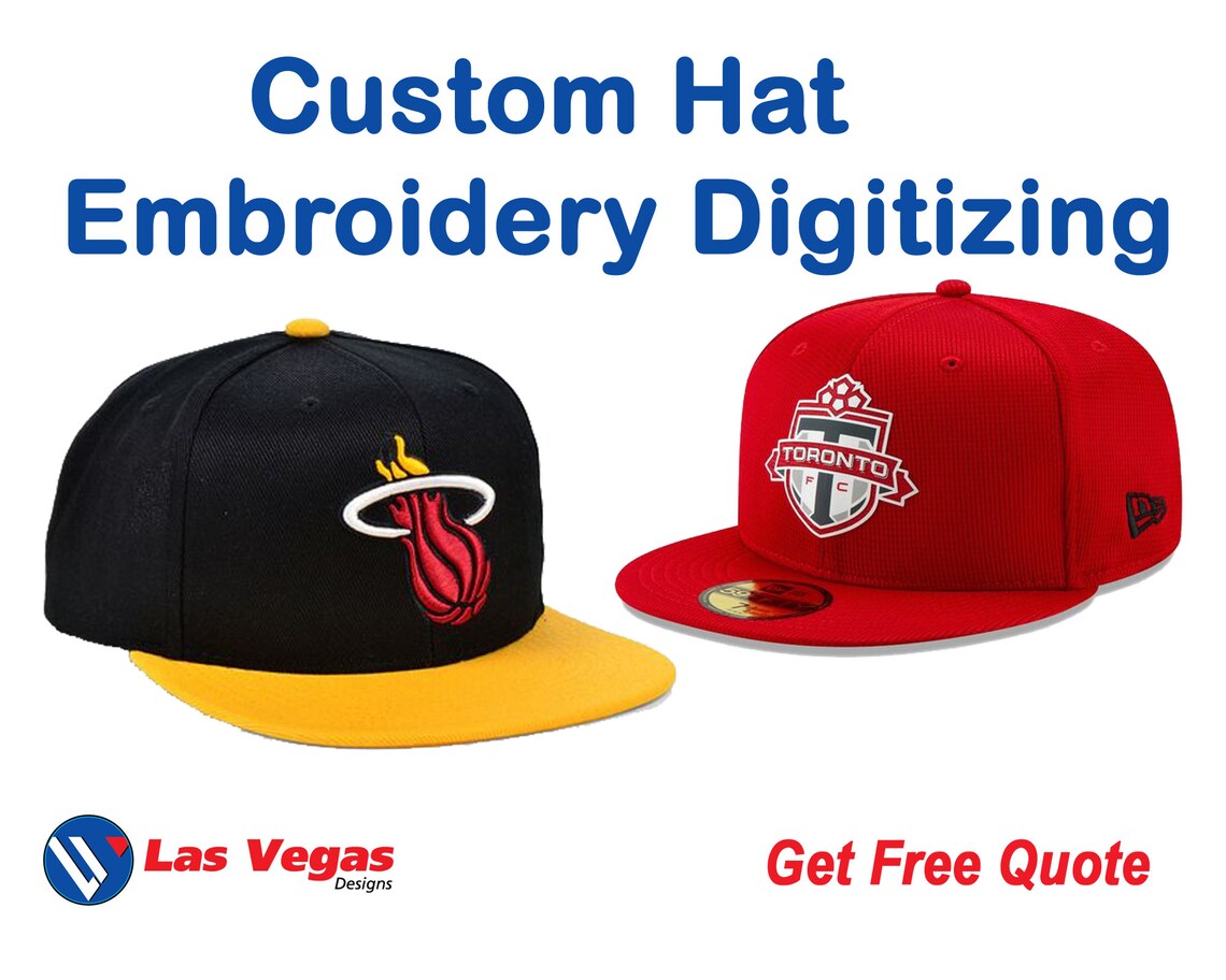 Custom embroidery digitizing cap logo digitizing hat logo  etsy