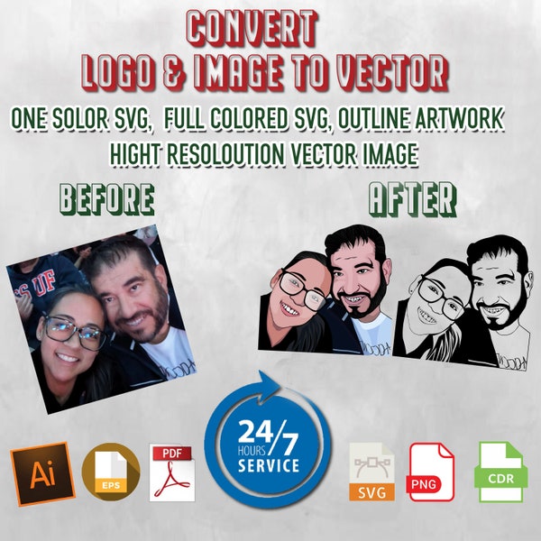 Photo to SVG, Images to SVG, Photo to Vector, Image to Vector, Custom Cutting File, Logo to Vector, Convert to SVG, Logo Conversion,