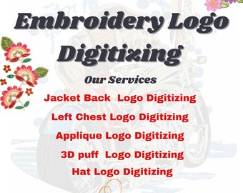 Custom Embroidery Digitizing, Logo Digitizing, Embroidery Digitizing Service, Image Digitizing , Custom Digitize, Embroidery Designs