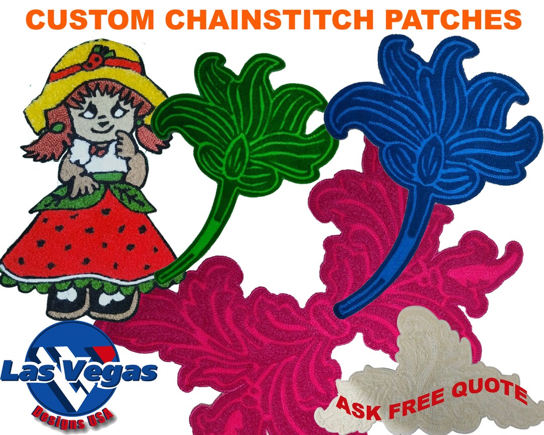 Custom Chain Stitch Patches, Chain Stitch Chenille Patches, Letterman Patches, Chenille