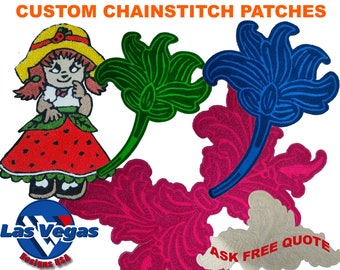 Custom Chain stitch patches, chain stitch Chenille Patches, Letterman Patches, Chenille Embroidery Patches, Chain patches