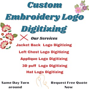Custom Embroidery Digitizing Service – Logo Digitizing, Image to DST, PES, EMB Files