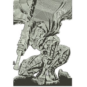 Detailed warrior artwork created for embroidery logo digitizing, image digitizing, and back logo digitizing. High-precision stitch design perfect for professional logo digitize and advanced embroidery digitizing projects.