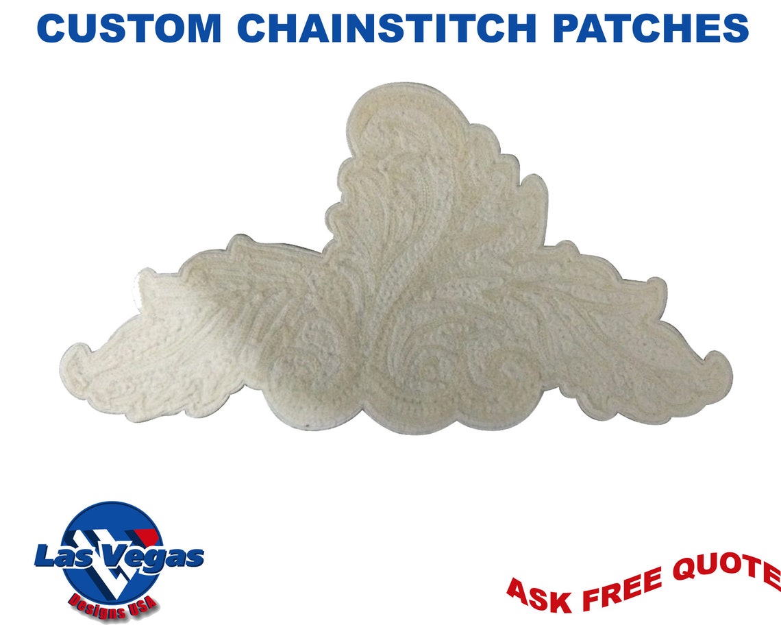 Custom Chain Stitch Patches Chain Stitch Chenille Patches Etsy