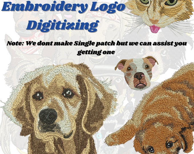 Pet Embroidery Designs, Dog logo, custom Digitizing services, Horse portrait, animal embroidery, Pet logo, pet patch, embroidery pattern