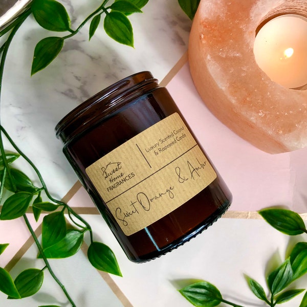 Amber Jar Candle Etsy UK