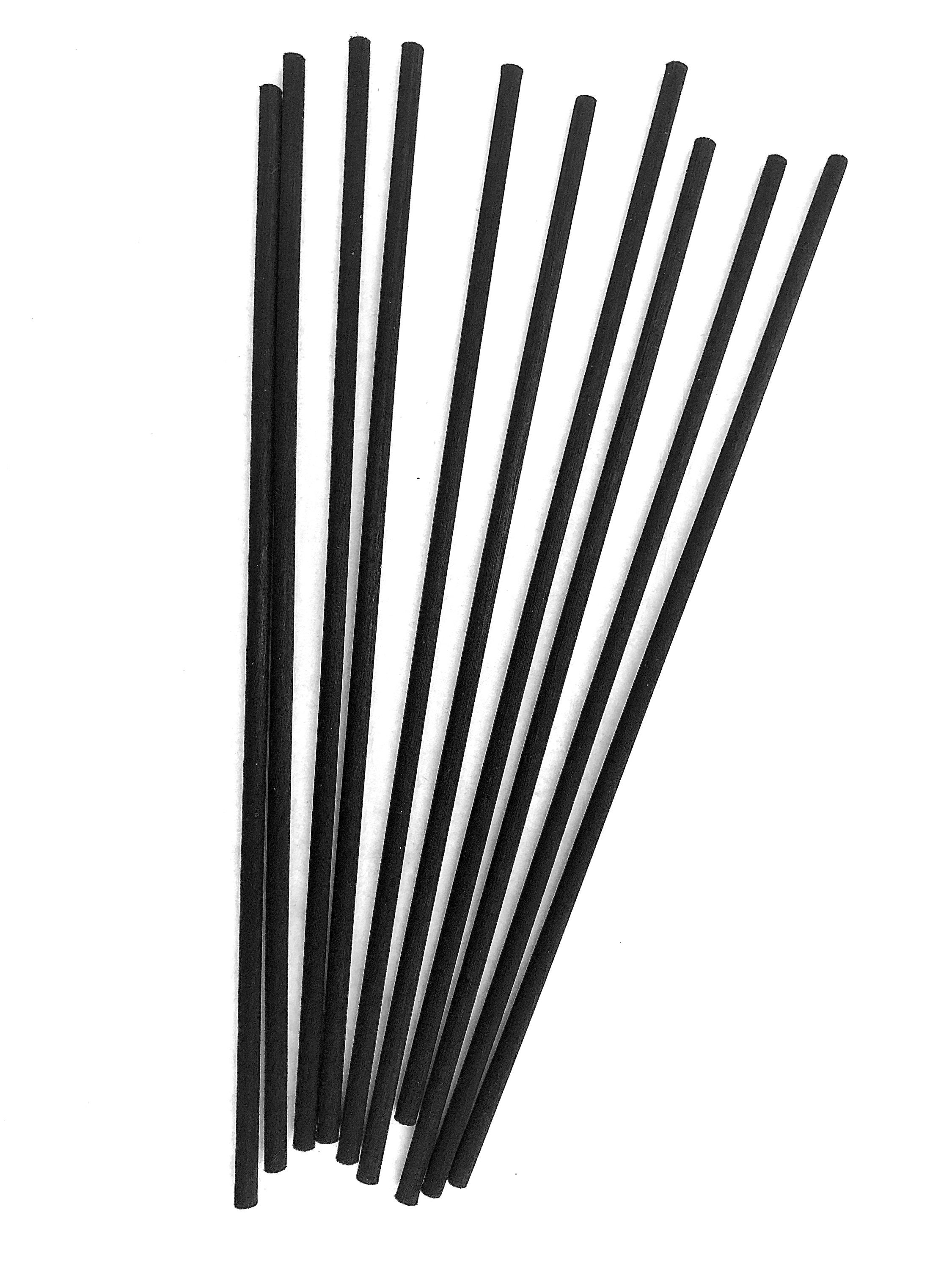 Bâtonnets de rechange en fibre noire, 10 pièces, diffuseur de