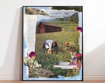 Garden Song Digital Print: Phoebe Bridgers Wall Art, Lyric Poster, Phoebe Bridgers Poster, Art Print, Phoebe Bridgers Gift