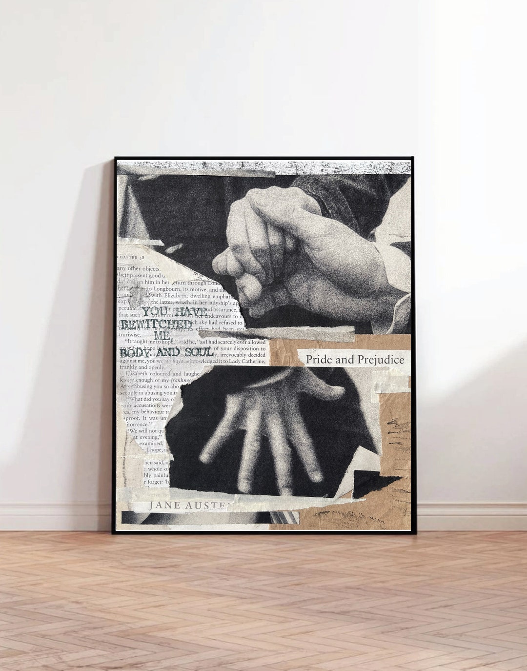 Pride and Prejudice Print: Hand Scene, Jane Austen, Classic Literature ...