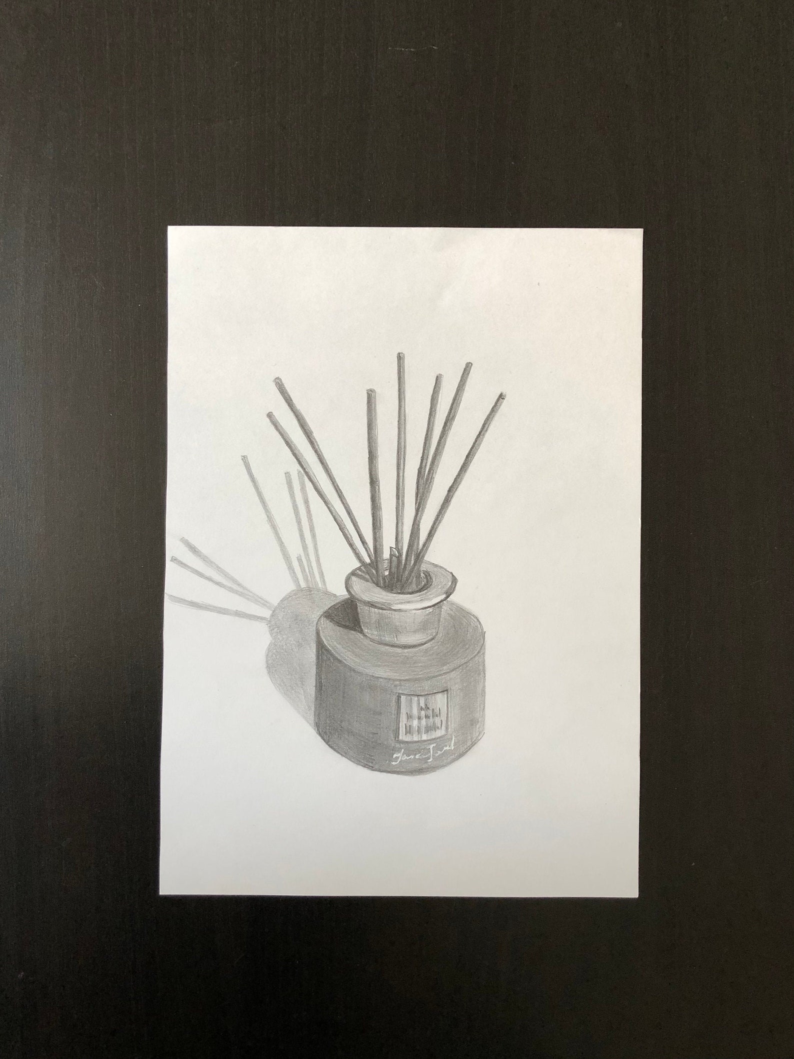 Aroma Bottle Drawing Original Poster With Pencil Aroma Etsy