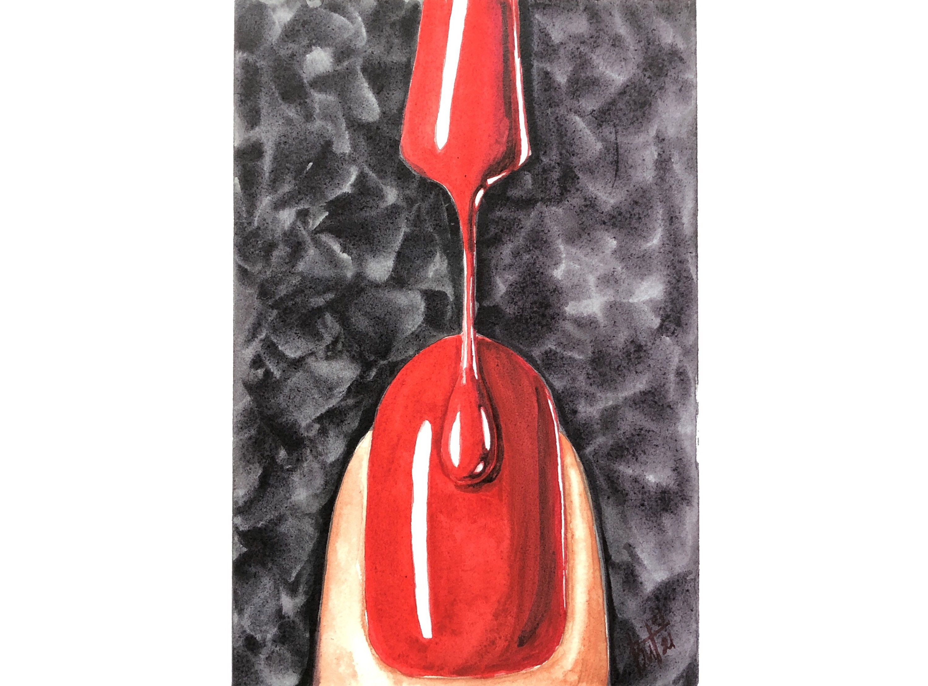 4. Red Couture Nail Polish Wall Art - wide 2
