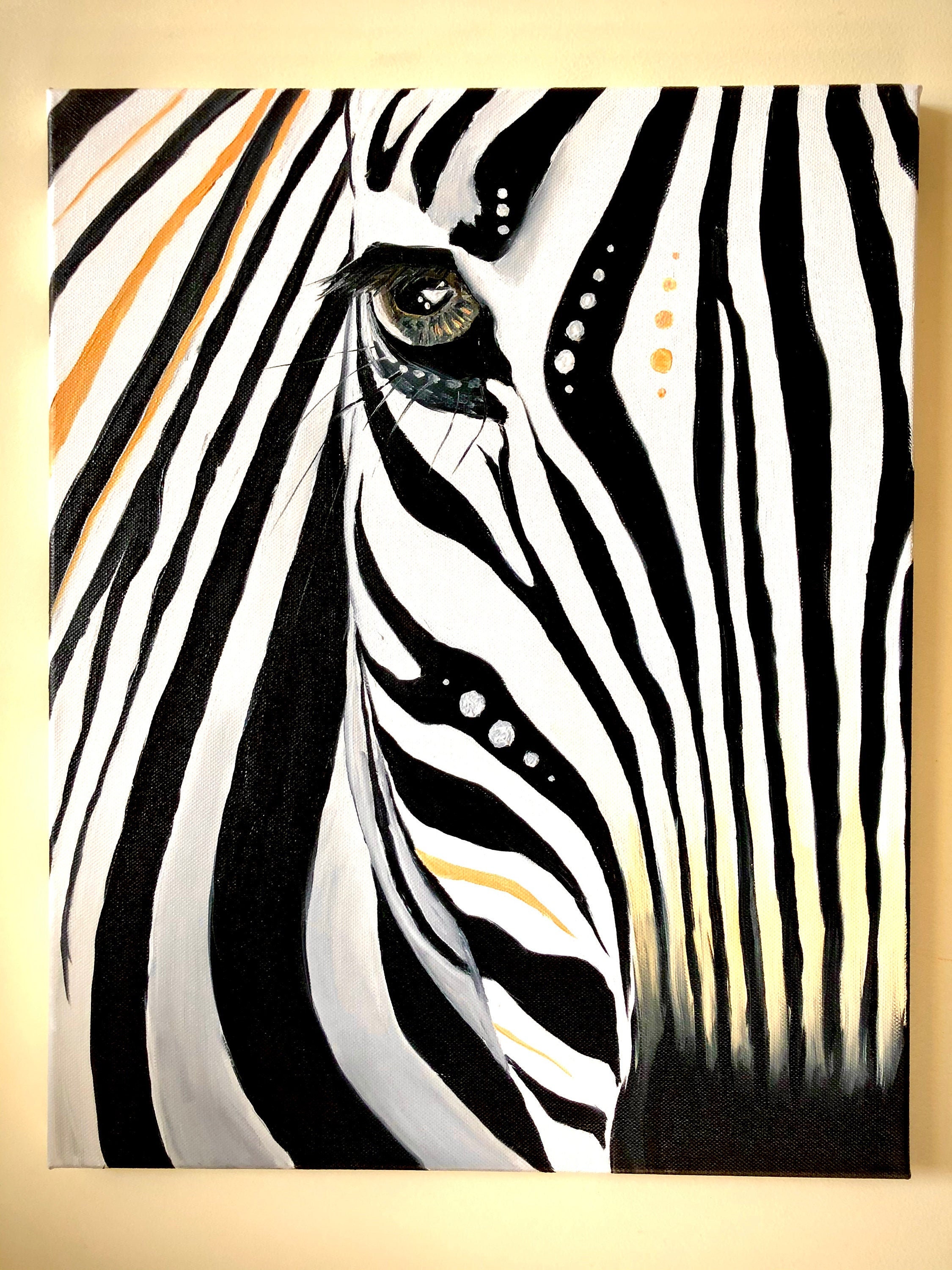 ZebraMalerei Original Öl Kunstwerk auf Leinwand afrikanischen Etsy