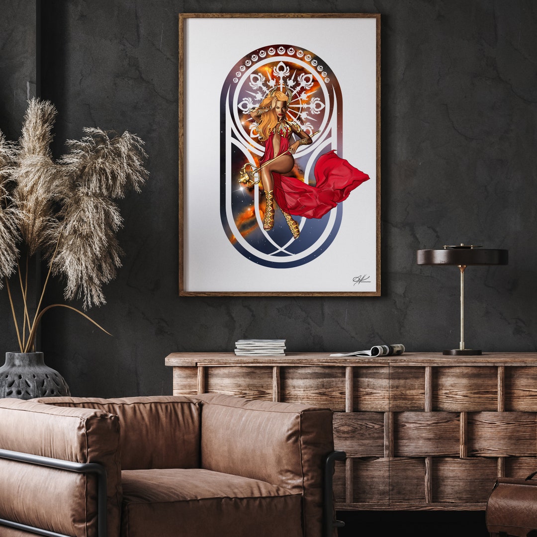 Hera - Original Digital Painting | Black African Queen, Black Woman Art ...