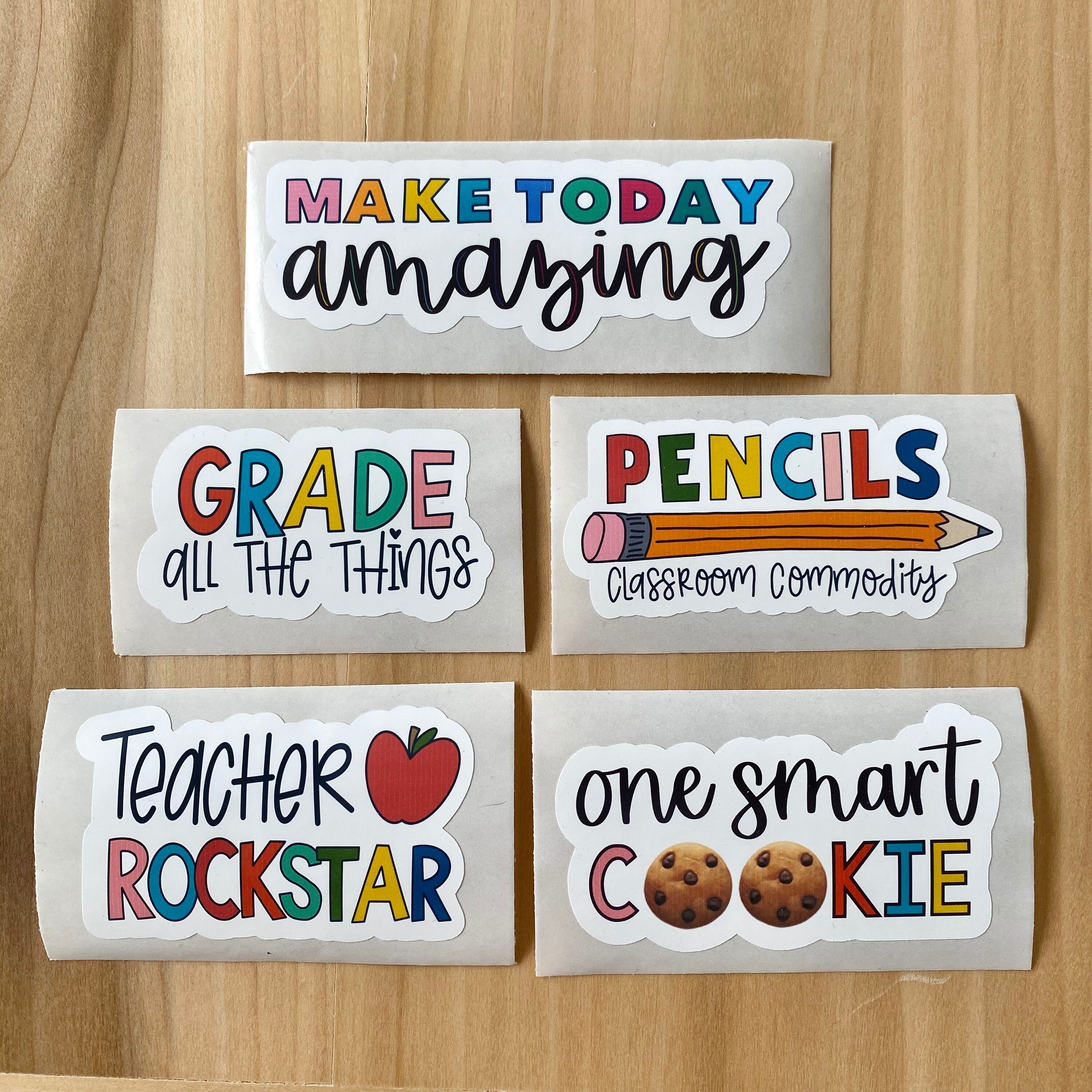 Teacher Sticker Pack 5 Sticker Swag Etsy