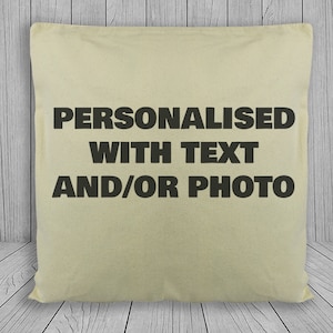 PERSONALISED Cushion Cover - Natural Colour - Photo Cushion, Home Gift, Printed Cushion, Wedding Gifts, Anniversary Gifts, Birthday Gift