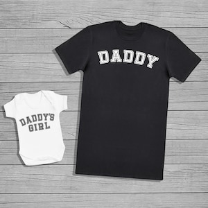 Daddy and Daddy&#39;s Girl - Baby Bodysuit & Mens T-Shirt Set - Baby Gift, Baby Bodysuit, Clothing Set