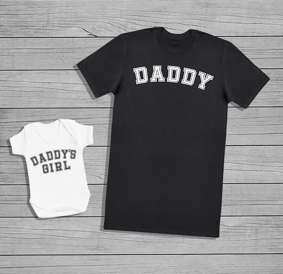 Daddy and Daddy's Girl - Baby Bodysuit & Mens T-Shirt Set - Baby Gift, Baby Bodysuit, Clothing Set