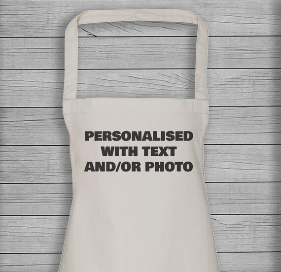 PERSONALISED Apron - Natural Colour - Photo Apron, Kitchen Gift, Printed Apron, Wedding Gifts, Anniversary Gifts, Birthday Gift