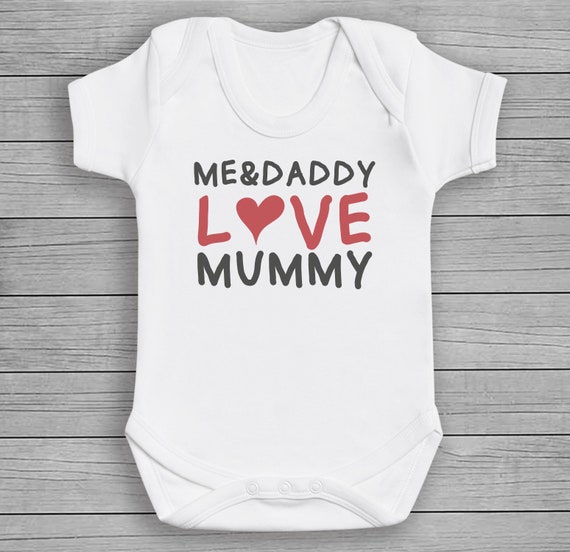 Me & Daddy Love Mummy Baby Bodysuit - Baby Gift, Baby Clothing, Baby Bodysuit, Baby Gift, Baby Top Clothing