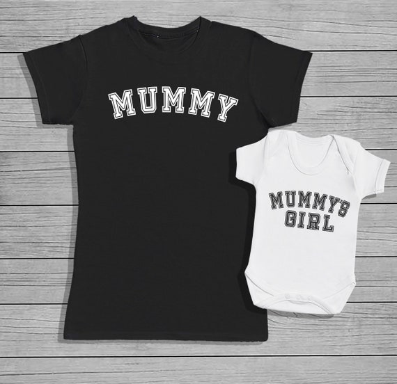 Mummy and Mummys Girl - Mum and Baby Matching set - Womens T-shirt and Baby Bodysuit - Baby Bodysuit - T-Shirt Set - Baby Gift, Clothing Set