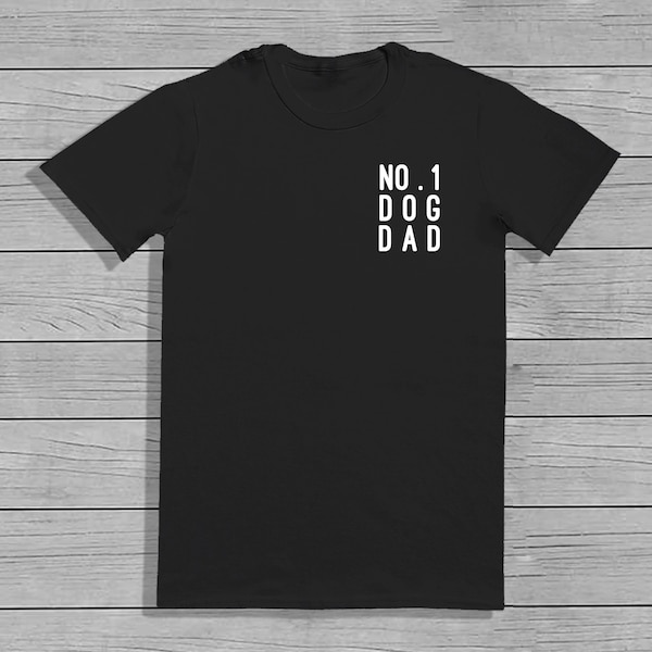 No.1 Dog Dad T-shirt - Mens T-shirt - Fathers Day Gift - Dad Gift