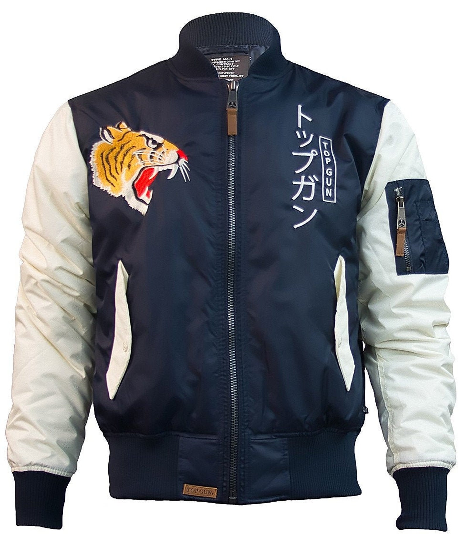 Top Gun® Tiger Bomber Jacket Navy Etsy