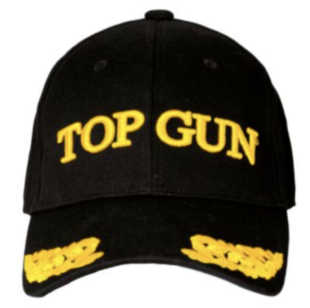 Official Top Gun® Cap With Scrambled Eggs Embroidery Adjustable One Size Fits Most, Black Etsy