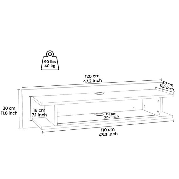 90 inch sale floating tv stand