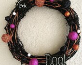 Spider Themed Halloween Wreath