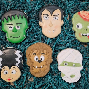 Custom Halloween cookies, decorated Halloween cookies, Assorted sugar cookies, custom sugar cookies, personalized gift, Halloween treats,