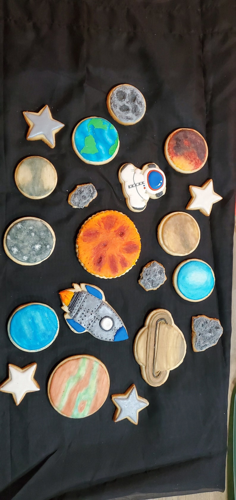 Custom Space Sugar Cookies Decorated Sugar Cookies Space Etsy